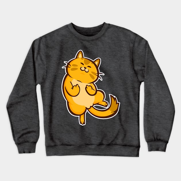 Bad Cattitude Crewneck Sweatshirt by machmigo